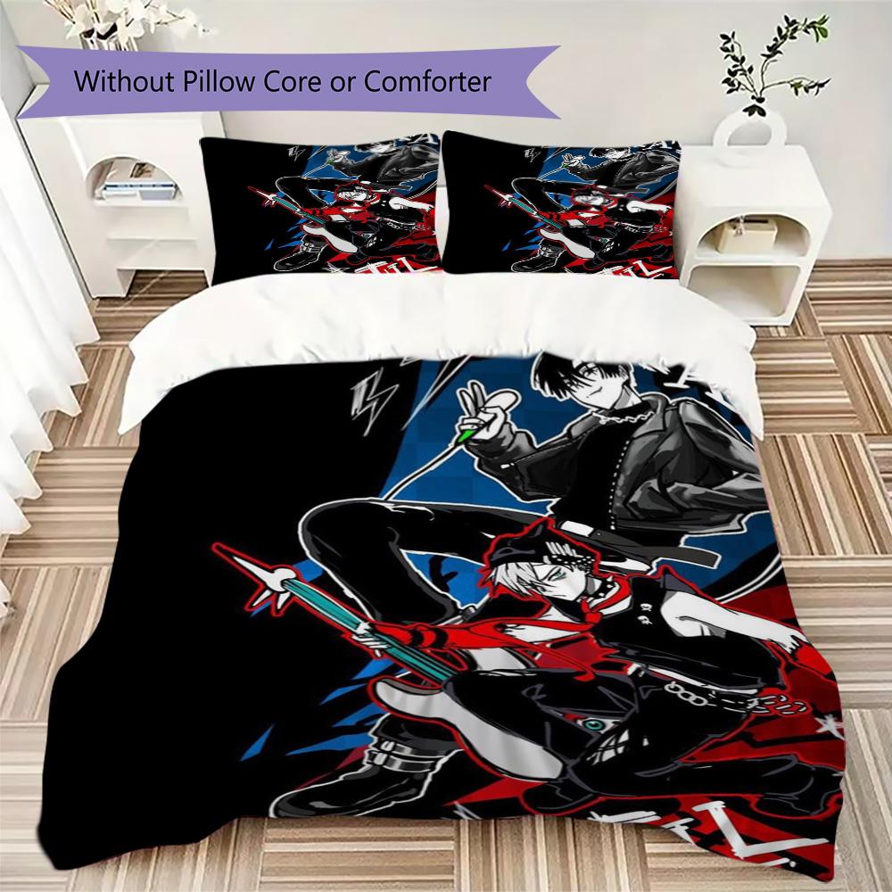 Anime-inspired "Till I" Pattern Bedding,Quilt Set Quilt Cover Pillowcase Home Birthday Gift (1*duvet cover+2*pillowcase,without core)XSJT0917283