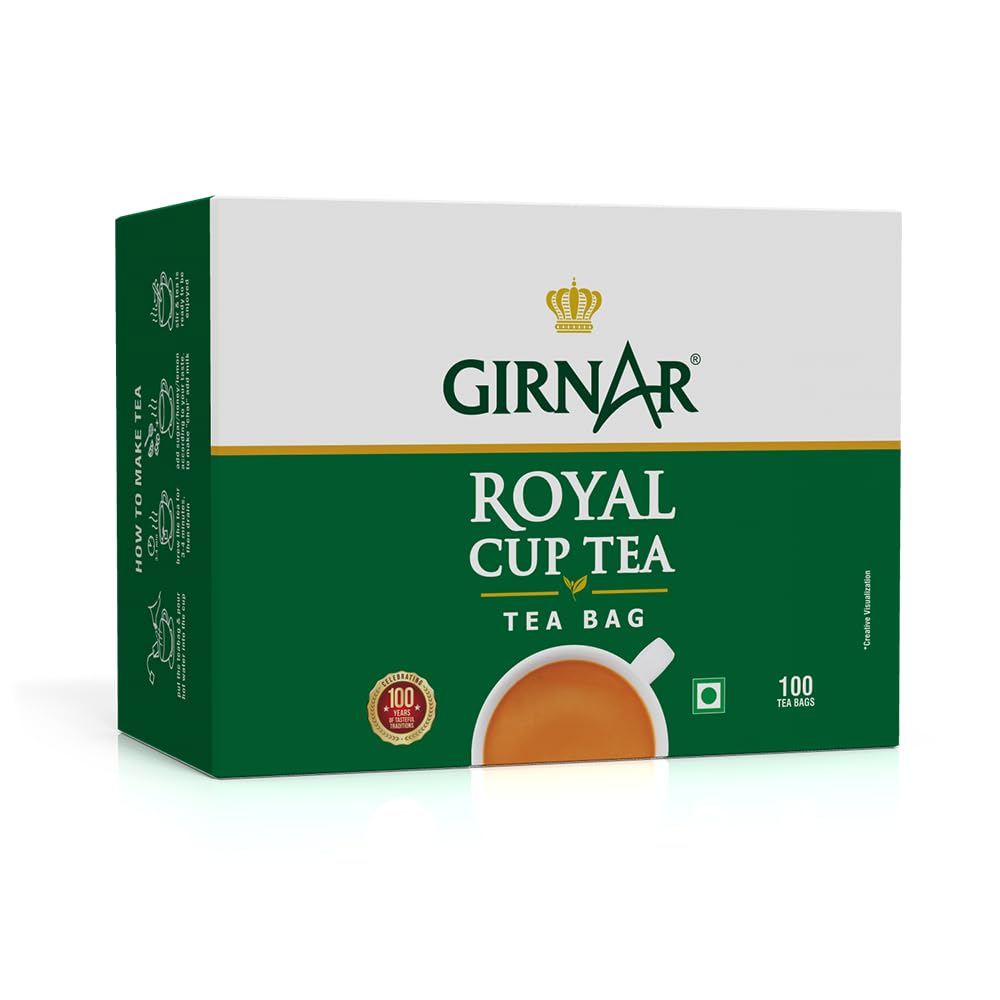 Girnar Royal Cup Black Tea Bags 100 Premium Assam Tea for Morning Brew & Chai Lovers
