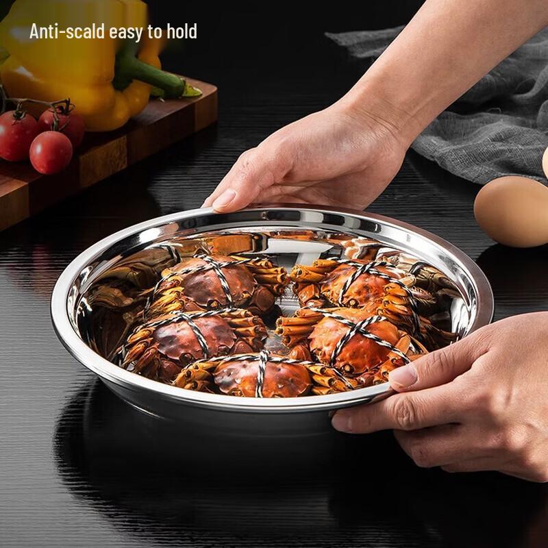 PYTHONIC Stainless Steel Round Dinner Plate