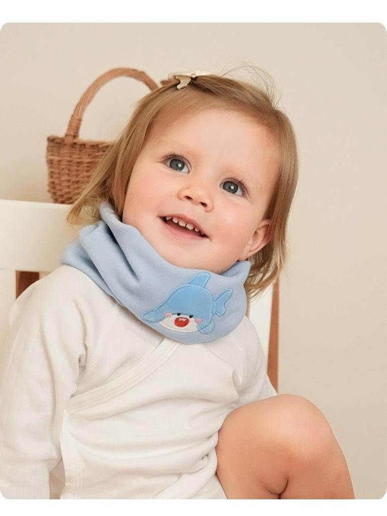 Nidoran Pure Cotton Infant Scarf: Small, Cozy Neck Warmer for Babies, Unisex, Perfect for Autumn & Winter
