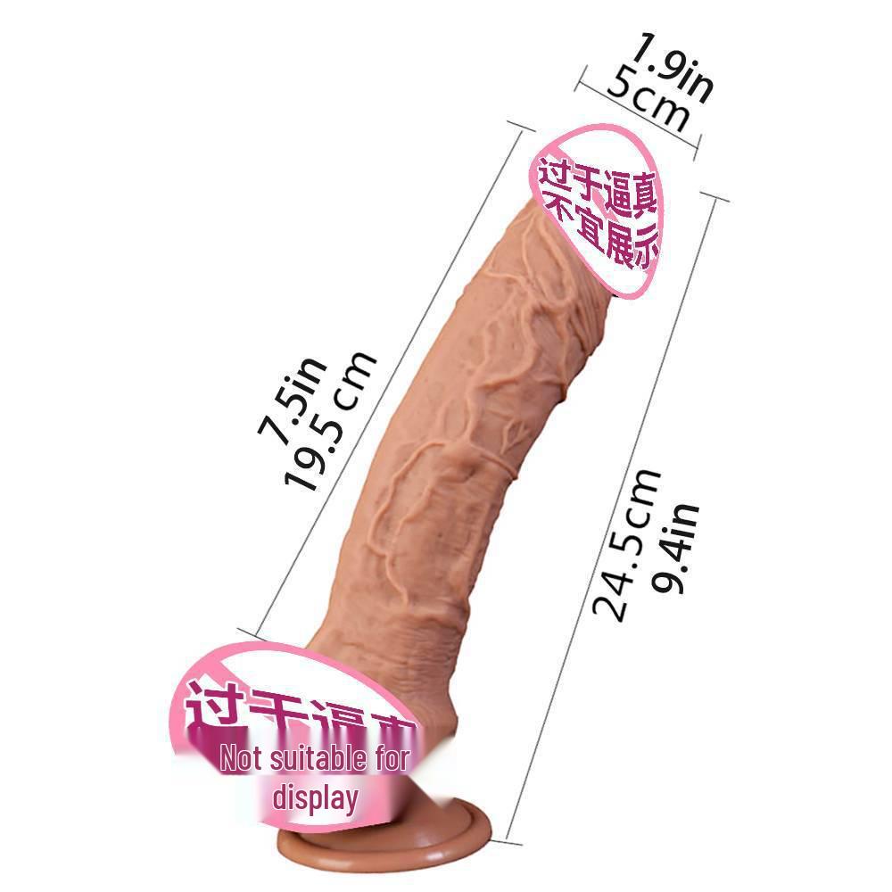 Dual-Layer Silicone Curved Realistic Dildo for Women