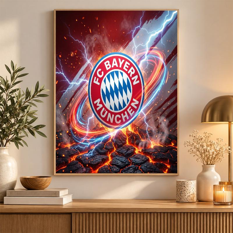 Bayern Munich Diamond Painting Kit 5D Full Drill DIY Diamond Mosaic Wall Art Home Decor