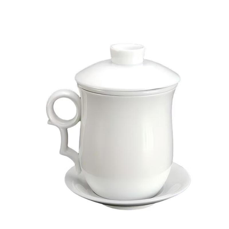 Ceramiczny kubek do herbaty ze smokiem w locie i uchwytem