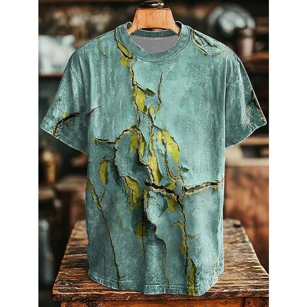 Fun Retro Rust 3D Print Men's T-Shirts Summer O-Neck Short Sleeve T Shirt Hip Hop Oversized Tees Harajuku Y2K Tops Women Clothing