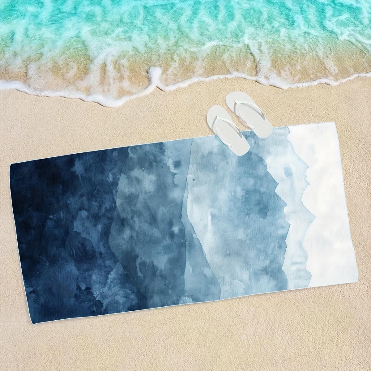 Ink Landscape Quick Dry Lightweight Microfiber Swim Towel, for Outdoor Sport Travel Beach Pool W30*H60(CM)