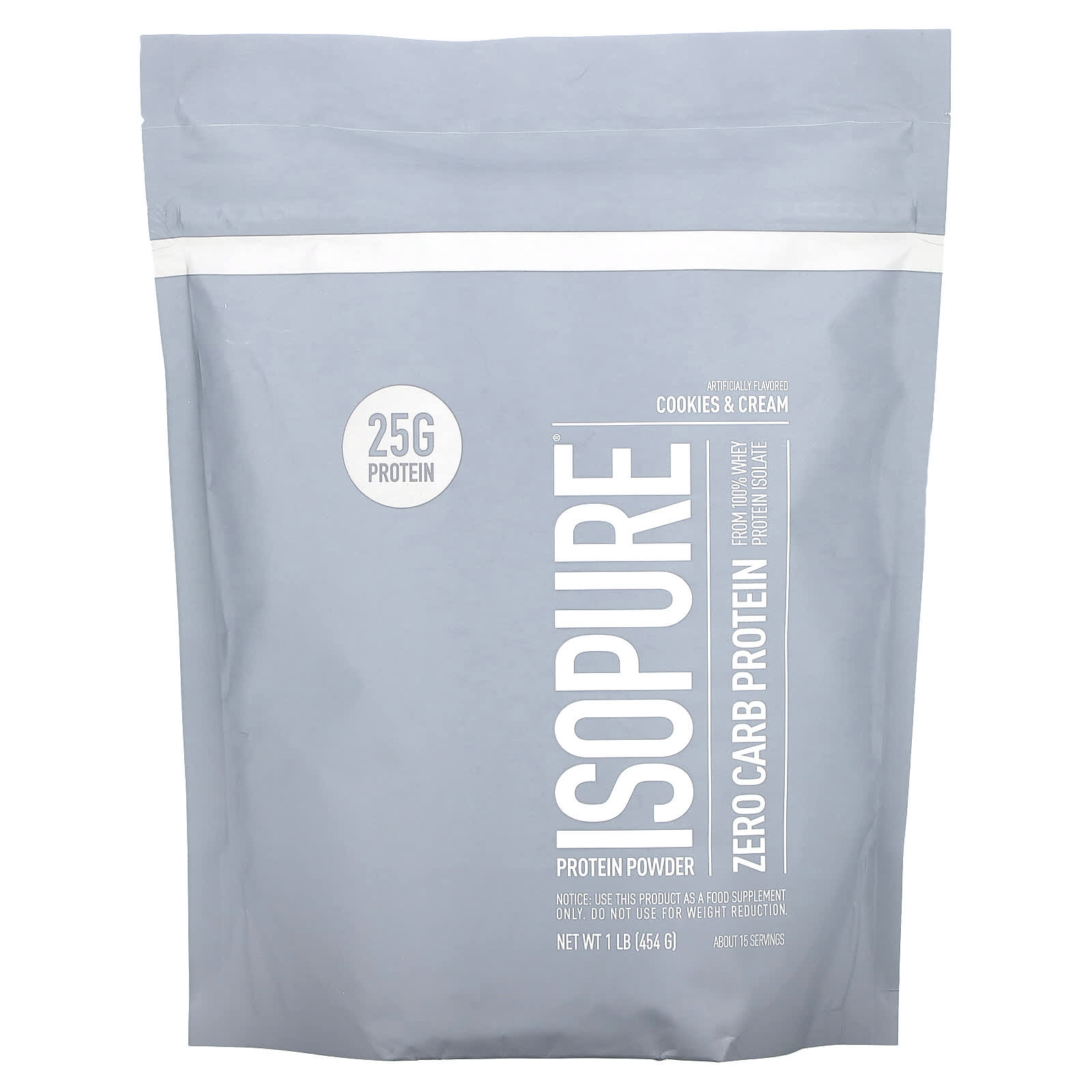 

Isopure, Isopure, Protein Powder, Zero Carb, Cookies & Cream, 1 lb (454 g)