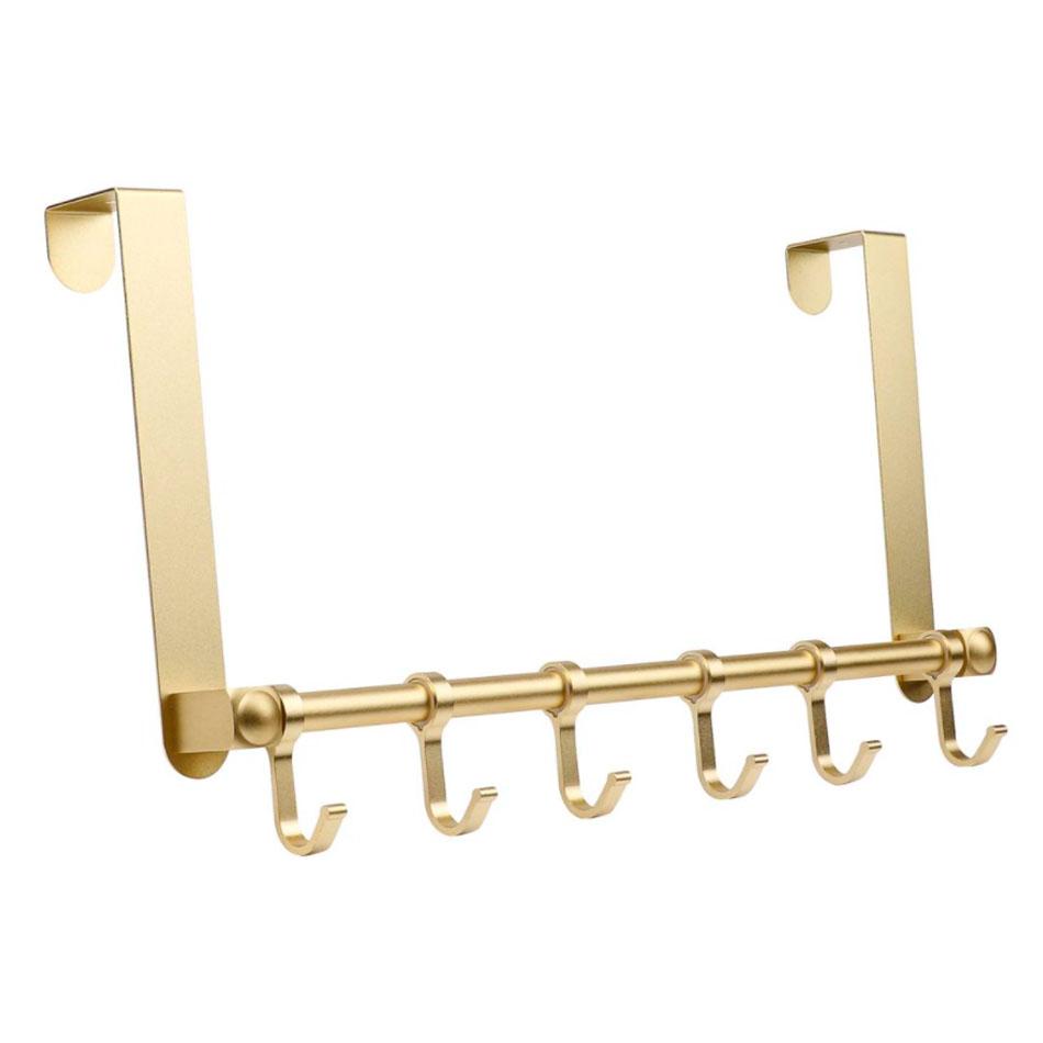 

Алюминиевый дверной крючок матовый золотой черный серебристый съемный ряд настенный крючок 6 для ванной комнаты кухни домашний декор металлический держатель для полотенец