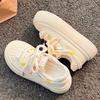 Mode Mode Lässige Plateau-Sneaker Damen Sommer Neue Designer Atmungsaktive Canvas-Schuhe Studenten Beige Schnürung Board-Schuhe Frau