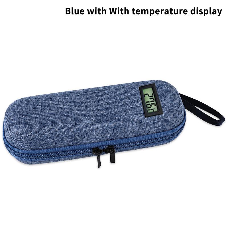 Insulin Cooler Travel Case Waterproof Insulin Cooling Bag With Thermometer Display Medicine Organizer Bag For Diabetics