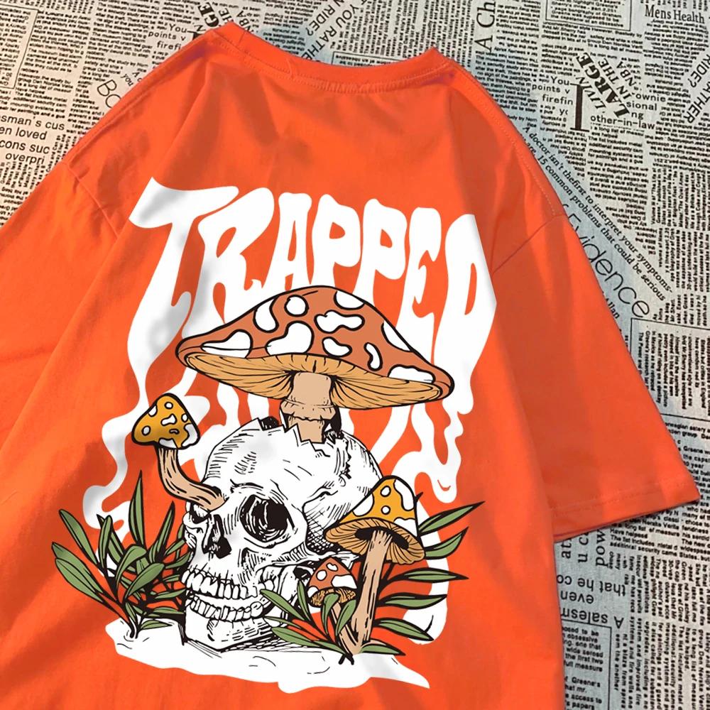 Horror Skull Tričko s potiskem Muži Ženy Vysoce kvalitní trička Vzor Oversize Nové tričko Neformální oversize Bavlněná trička