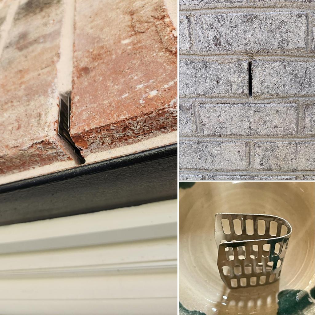 Pack of 40 Weep Hole Vent Covers Steel Brick Wall Weep Vent Covers set Comprehensive Steel Weep Hole Covers for House