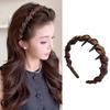 Wave Pattern Wrapped Hair Hoop Comfortable Non-Slip Headband Women's Satin Hairband  Daily Wear