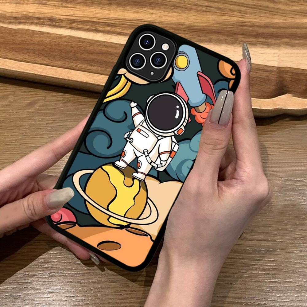 Cute Astronaut Phone Case Silicone PC+TPU For For IPhone 11 12 13 14 15 16 Plus Pro Max Cover