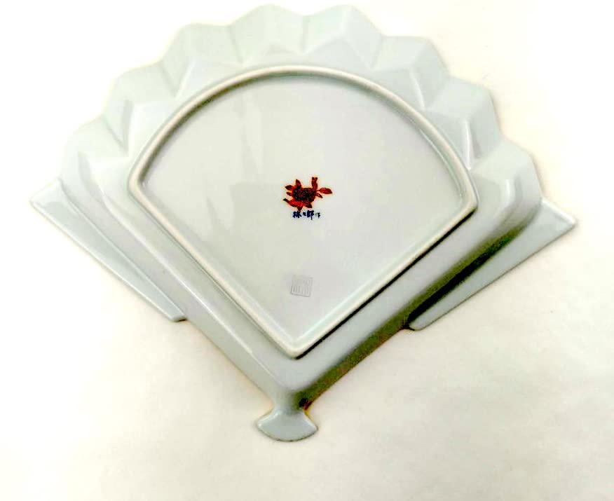 Rinkurou Kiln Old Imari Style Red Phoenix Fan Plate Plate Fan Hasami Ware Arita Luxurious OLDIMARI Gold Gold Present Souvenirs for Overseas New Day