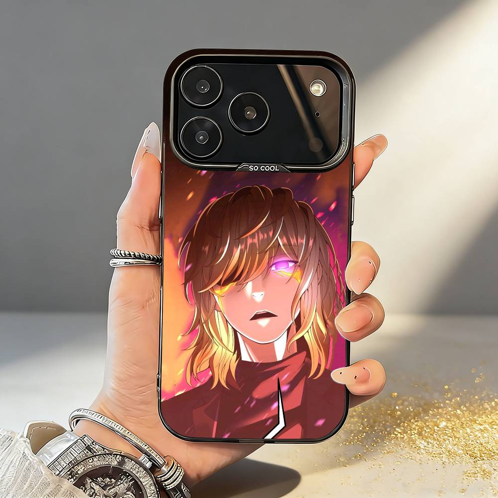 T-The B-Beginning After End Anime Phone Case For iPhone17,16,15,14,13,12,11,Pro,MAX Gray Matte Silicone Black Cover