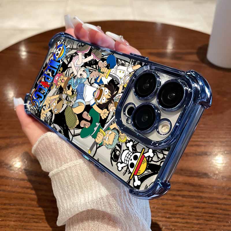 Ones Pieces Luffys Zoros Phone Case For Samsung S26 S25 S24 S23 S22 S21 S20 FE Note20 Edge Plus Ultra 4G 5G Anti Fall Airbag