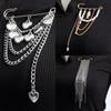 Übertriebene Mehrfachquasten Broschen Kleidung Accessoires Mode Liebesherz Retro Metall Pin Schmuck Accessoires