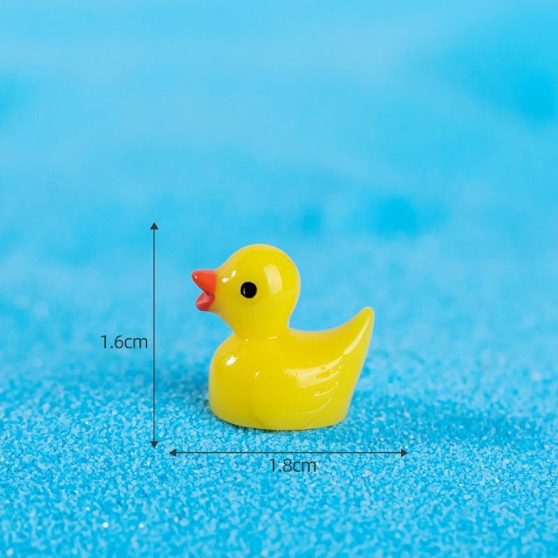Little Yellow Duck Figurines Moss Micro-landscapesMiniature Ornaments Decorative Accessories Resin Handicrafts