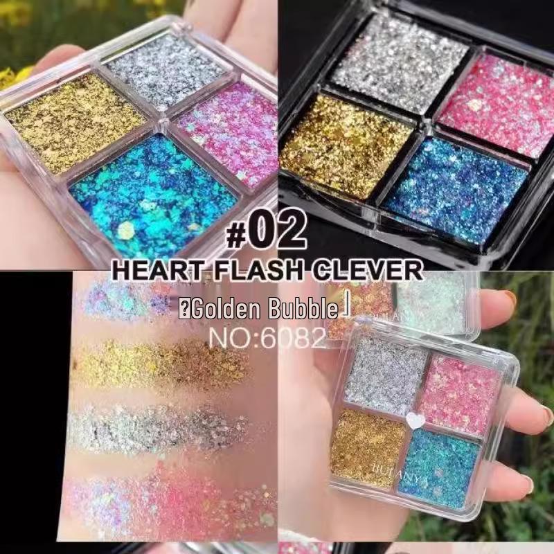 Xibei June 1 Stage Makeup: 12-Color Student Eyeshadow Palette with Pearlescent and Glitter Finish