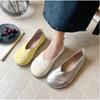 Fashion New Women Slip-on Leather Loafers Ladies Casual Round Toe Cute Flats Nurse Shoes Sneakers Spring Autumn Fashionable Ballet Shoes