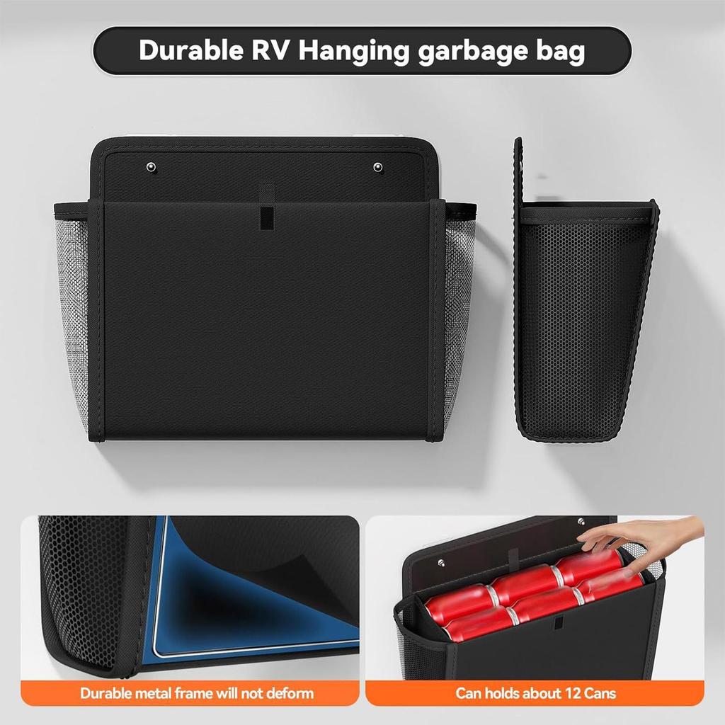 2 Stück Wohnmobil Schuhaufbewahrungsregal, Wandmontage-Organizer mit Tasche für Camping Wohnmobil Küche Büro Tür
