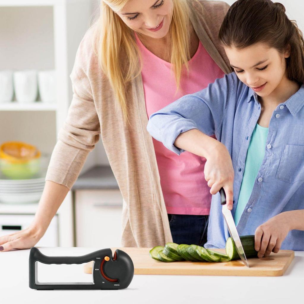Knife Sharpener 4 Stage   Handheld Manual Knife Sharpeners for Kitchen Knives