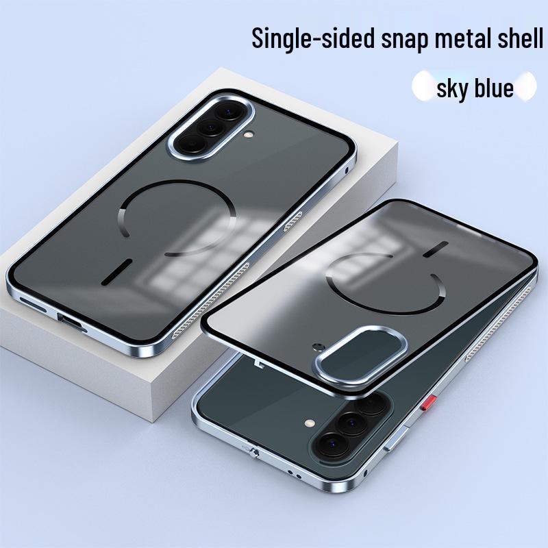 

Compatible Samsung A37 Metal Heat Dissipation Frosted PC Magnetic Phone Case A37