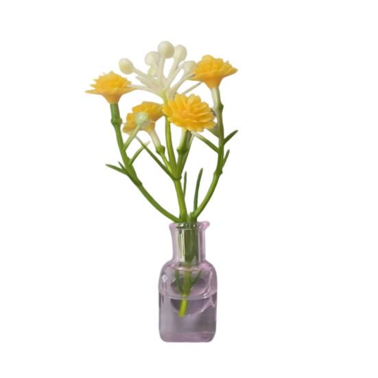 

1/8/10Pcs Vertical Greenery Vase Magnetic Mini Clear Glass Propagation Vase with Faux Flowers Dorm Room Plant Decor J