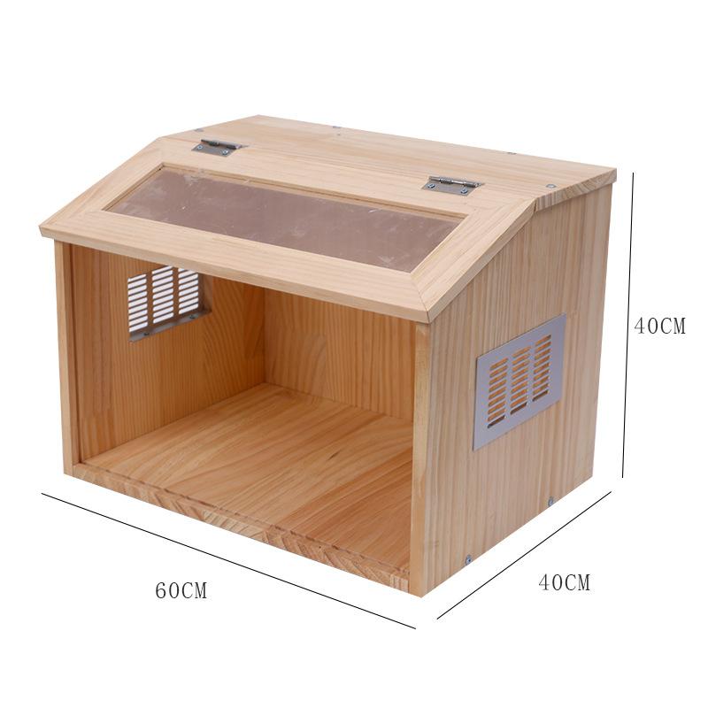 Wooden and Acrylic Hamster Cage Transparent Visible Pet Feeding Cage DIY Assembled Aquascape Crate Creeping Pet Feeding Box