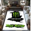 Kober Monster Energy Crystal Velvet, Personalizovaná protiskluzová podložka s vlastním textem pro domácí dekoraci, Dárek