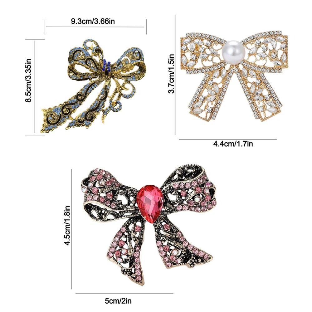 Vintage Pearls Brooches Rhinestone Decoration Brooches Waist Fastening Pins  Women Dress Decoration