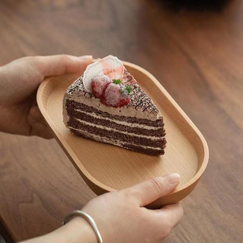 High Quality Wooden Serving Tray Walnut Coffee Tray Saucer Tea Dessert Sushi Fruit Plate Storage Pallet Kitchen Accessories