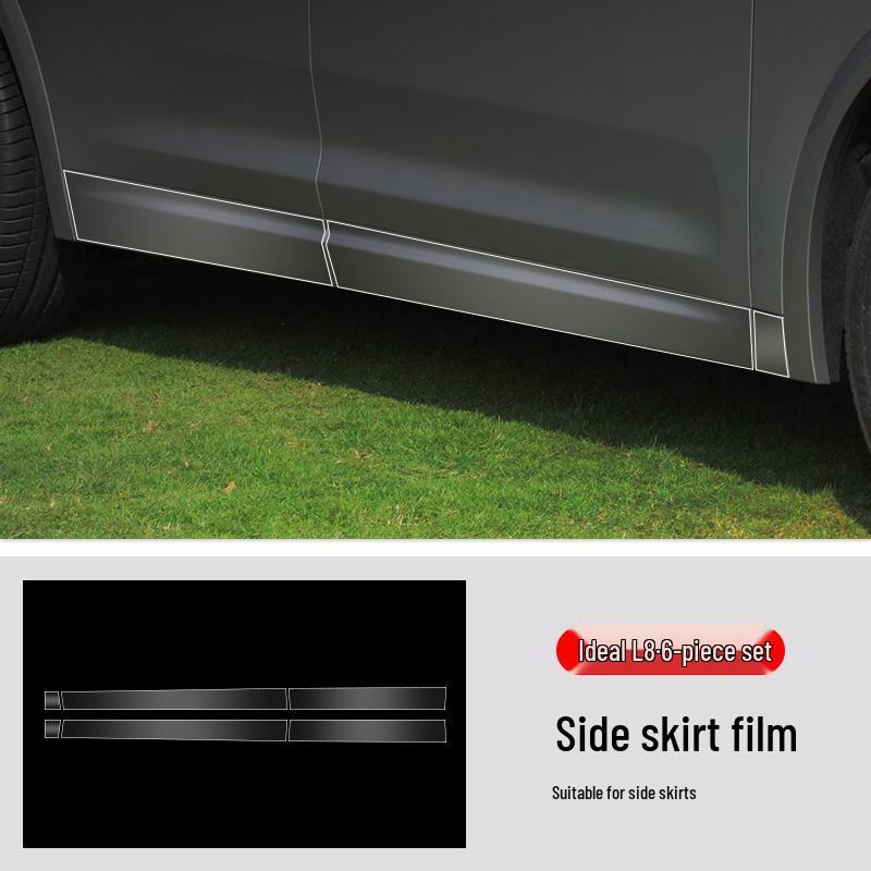 Ideal L8 Car Door Corner TPU Protection Film - Transparent, Front & Rear Triangle Area Paint Shield.