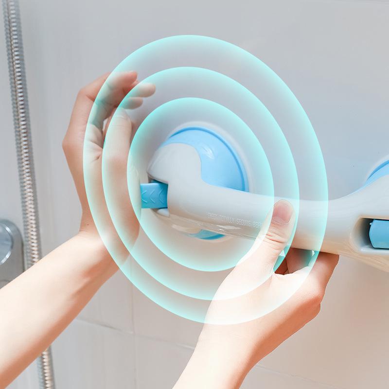 Bathroom Safety Handrail with Suction Cups - Punch-Free Barrier for Elderly & Children