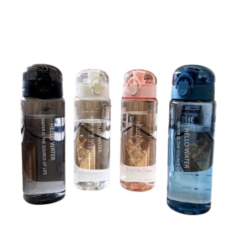 Large Capacity Transparent Water Bottle with Graduations, Perfect for Hiking, Camping, Running, and the Gym, Portable and Stylish (White)