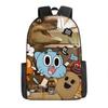 Zaino Scolastico per Bambini Gum Fun World Set 3 Pezzi Leggero Cartone Animato Carino Grande Capacità