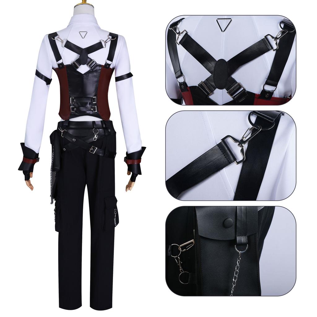Tifa Lockhart Cosplay Costume Set Final Fantasy VII Rebirth Tactical Outfit with Corset Gloves for Halloween Comic Con