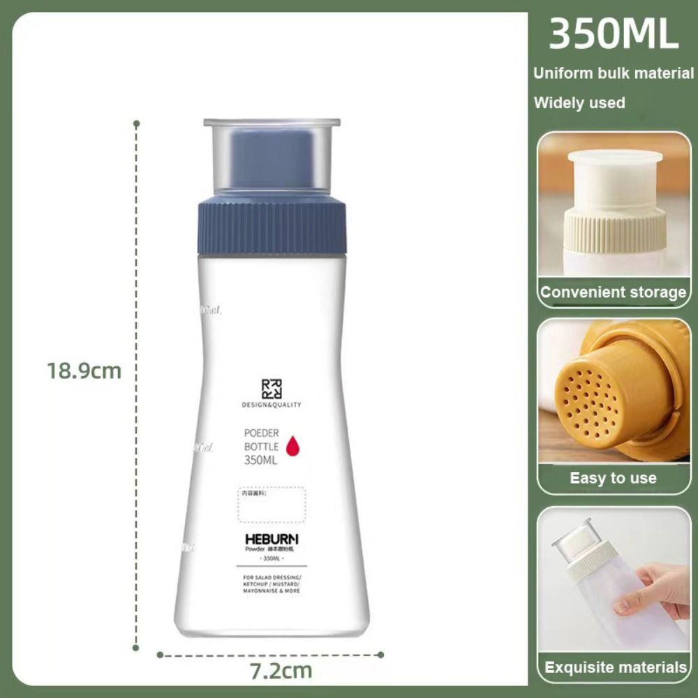 350ML Seasoning Bottle Storage Bottle BBQ Powder Bottle Portable Pepper Spice Jar