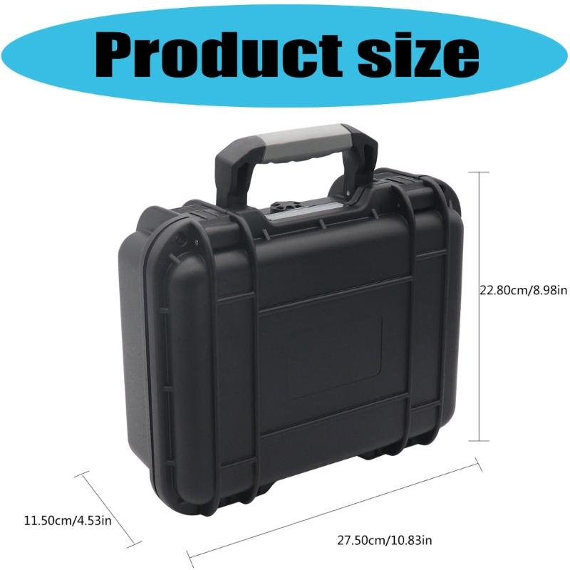 Professional Grade Waterproof Dustproof Protective Tool Box Featuring Carry Handle and Custom Compartments for Secure Storage