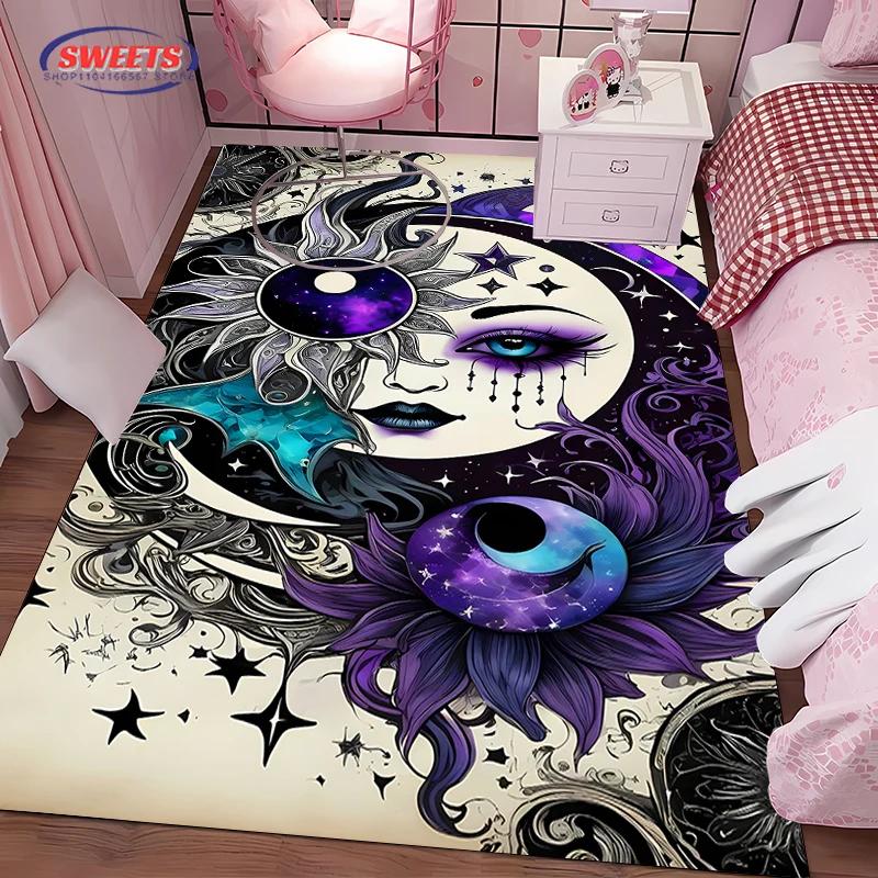 New To Moon and Sun Carpet, Anti-slip Sound Insulation, Add Soft and Comfortable,Living Room Bedroom Office Area Can Be Used Mat