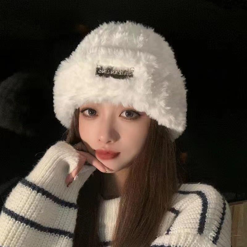 Winter hat, scarf, integrated thickened scarf, cute versatile cycling warm, fleece ear protectors, hooded warm hat