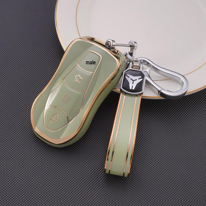 Fashionable Gold-Edged TPU Key Case for 2021 Geely Boyue Pro/Xingyue/Xingyue S