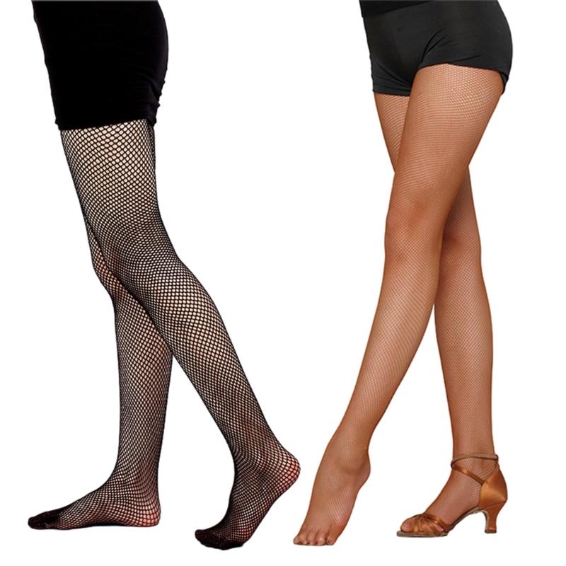 Womens Dance Fishnet Tights Professional Latin Dance Fishnet Pantyhose Sexy Mesh Stockings Tights High Waist Pantyhose