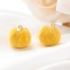 10pcs Plush Fur Covered Ball Beads Charms Pompom Beads Pendant for DIY Necklace Earring Bracelet Pendant Jewelry Making Supplies