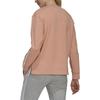 Adidas Striped Logo Print Crew Neck Pullover Sweater Women Sweater Pink GS1374
