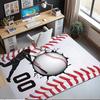 Baseball Printed Carpet,Rug,for Office Chair Living Room Bedroom Kitchen Room Decor Gifts.