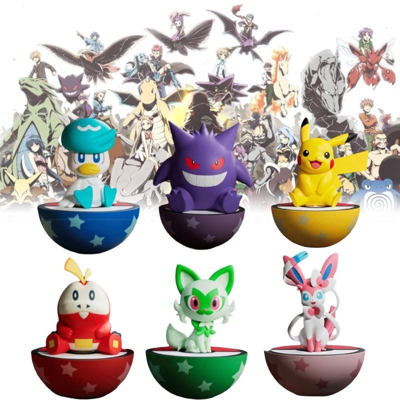 Sylveon Pikachu Gengar Sprigatito Quaxly Pvc Tumbler Toy Christmas Gifts