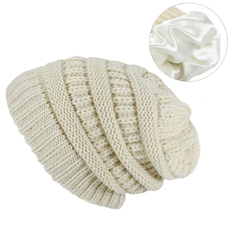 Winter Lazy Wind Beanie Women's Knitted Wool Hat Pullover Hat Thermal Hat