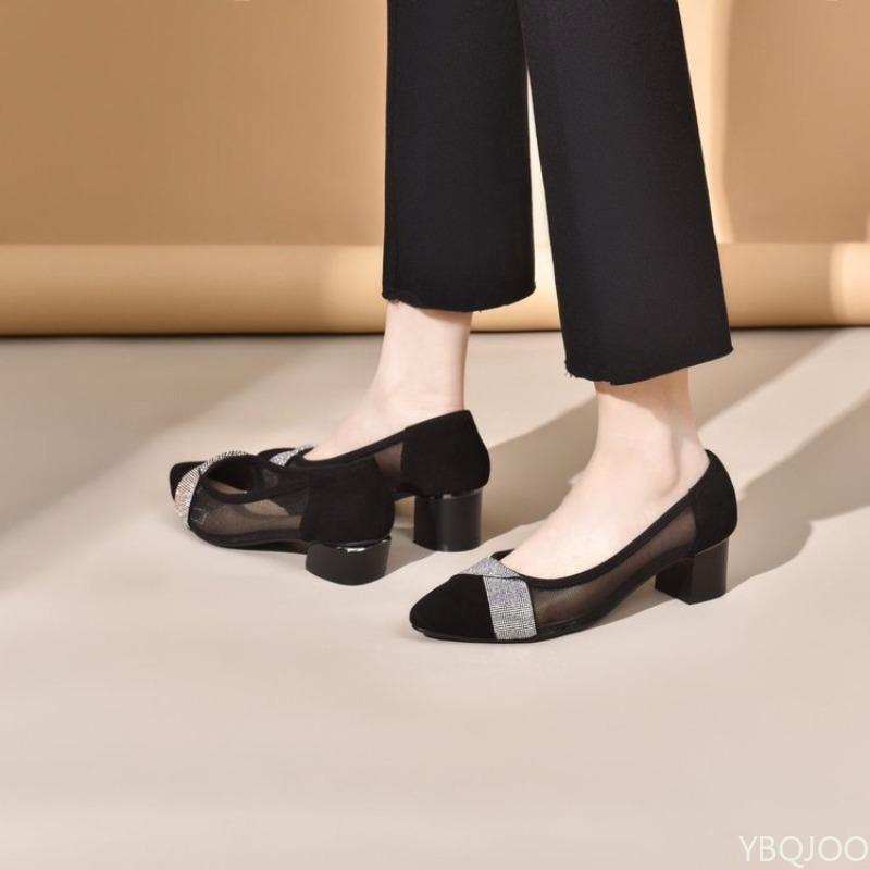Fashion Casual versatile summer new low heeled women's shoes pointed  shallow mouth breathable fashionable comfortable women's shoes