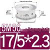 Dual-Sided Flat Timing Pulley: 5M50 Teeth, Width Options 11/16/21/27AF, Bore Size 8-30.